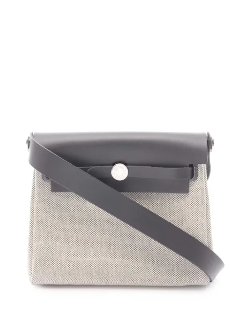 Hermès Pre-Owned 2024 Military Toile and Vache Hunter Herbag Zip 20 crossbody bag