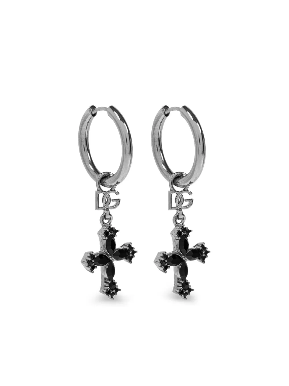 Dolce & Gabbana cross-pendant earrings - Argento