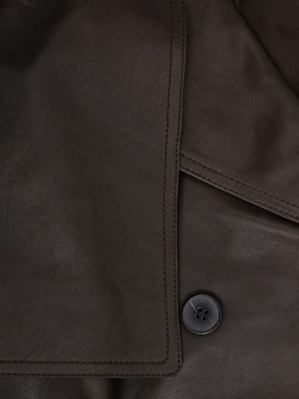 Allsaints Reed Cropped Leather Jacket In Brown