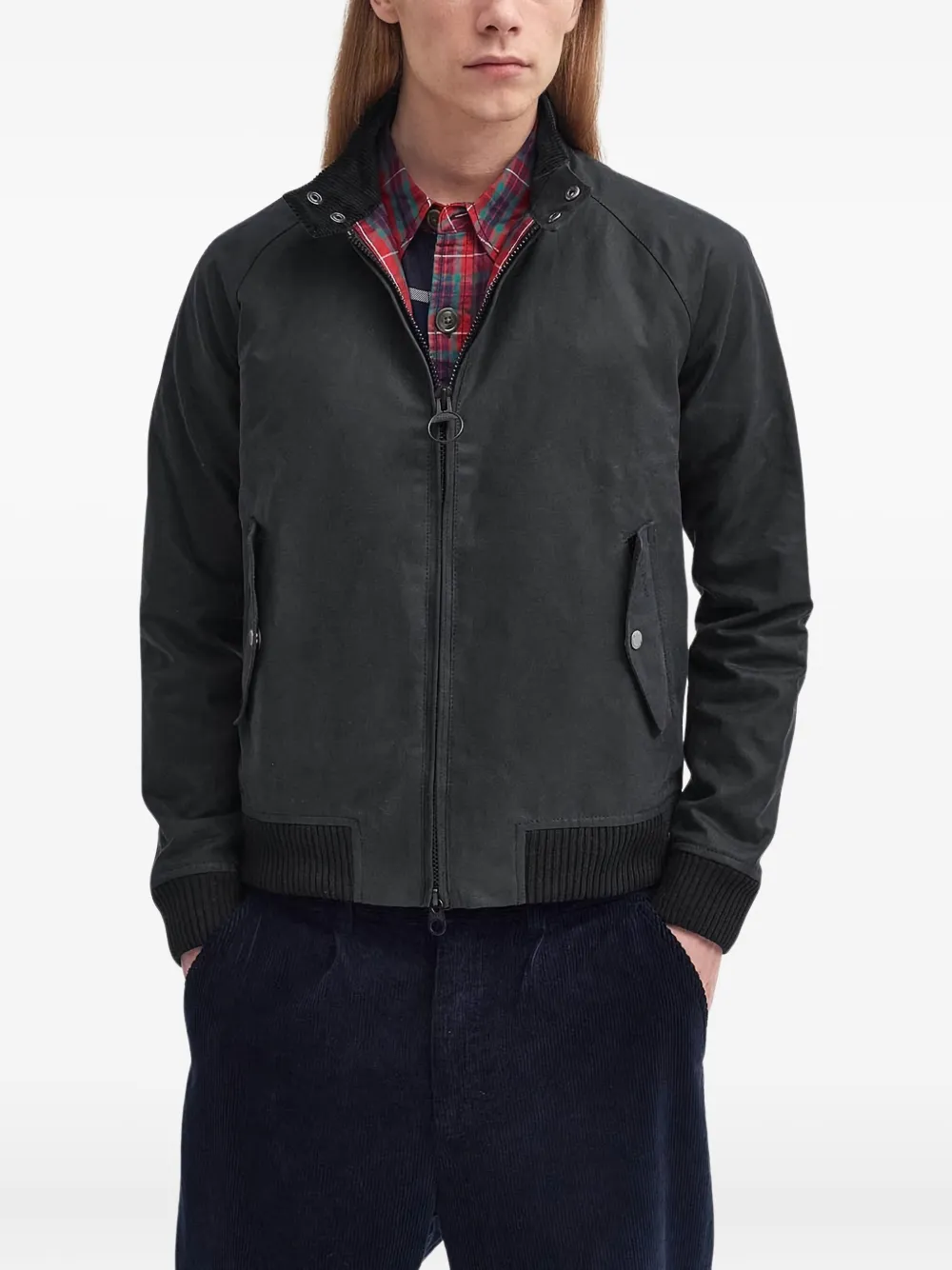 Baracuta x Barbour Porton jack Zwart