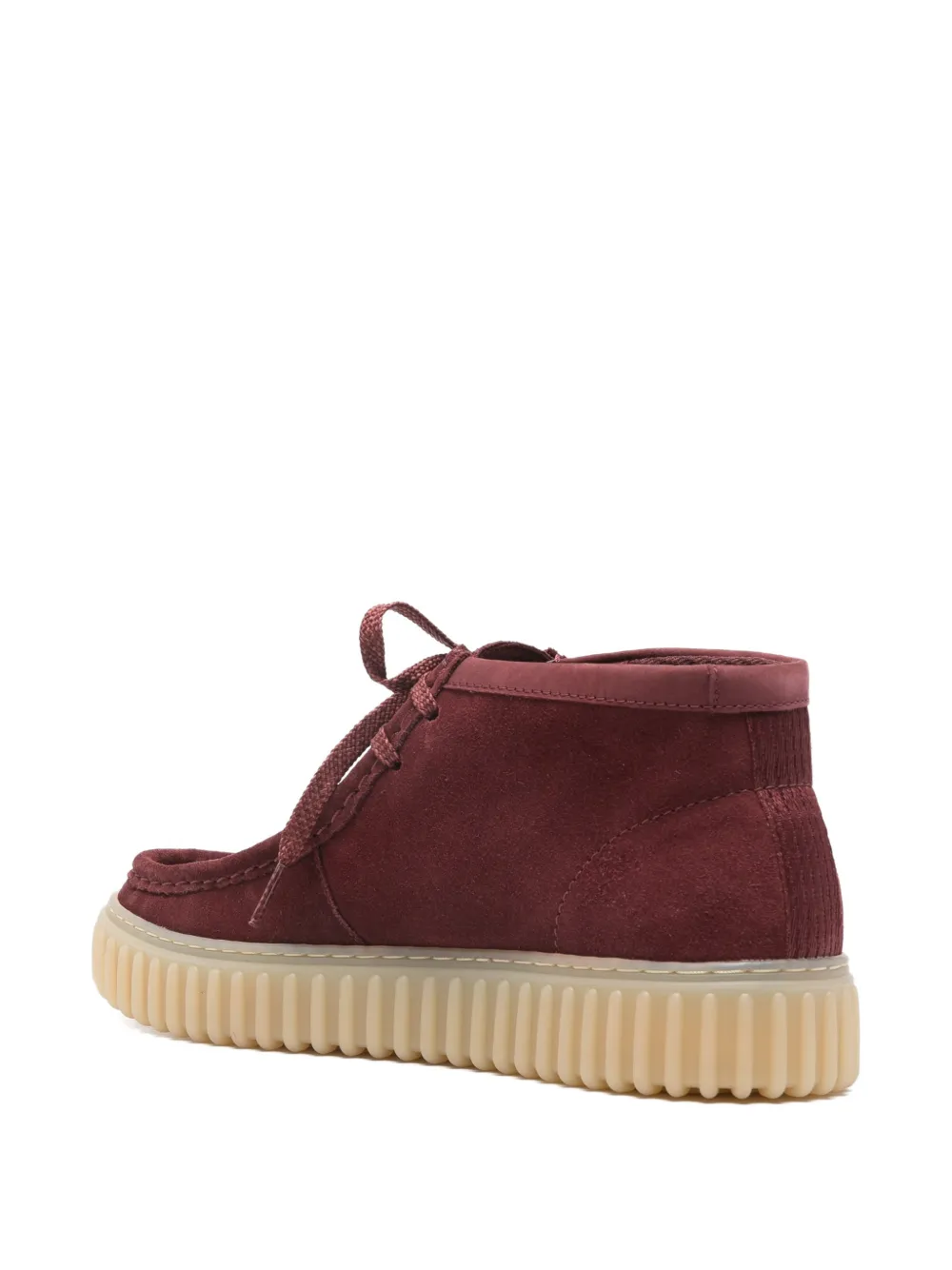 Clarks Originals Torhill Hi leren veterlaarzen Rood