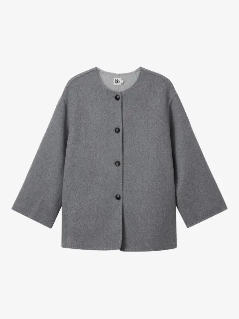 b+ab Geknöpfte Jacke mit Schal