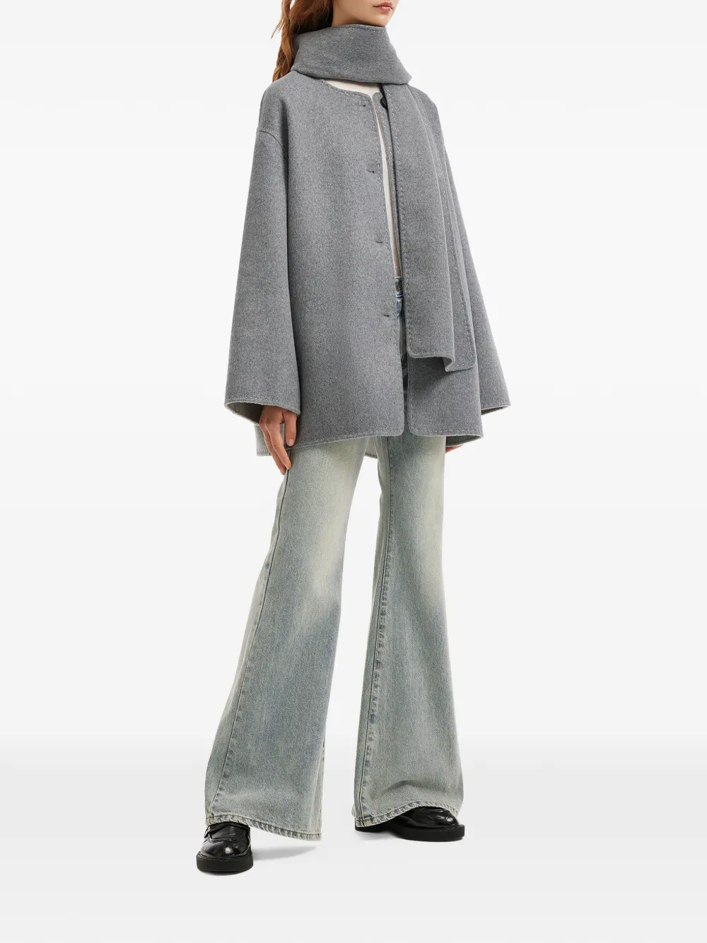 b+ab button scarf jacket | Oversized Jackets | Image 2