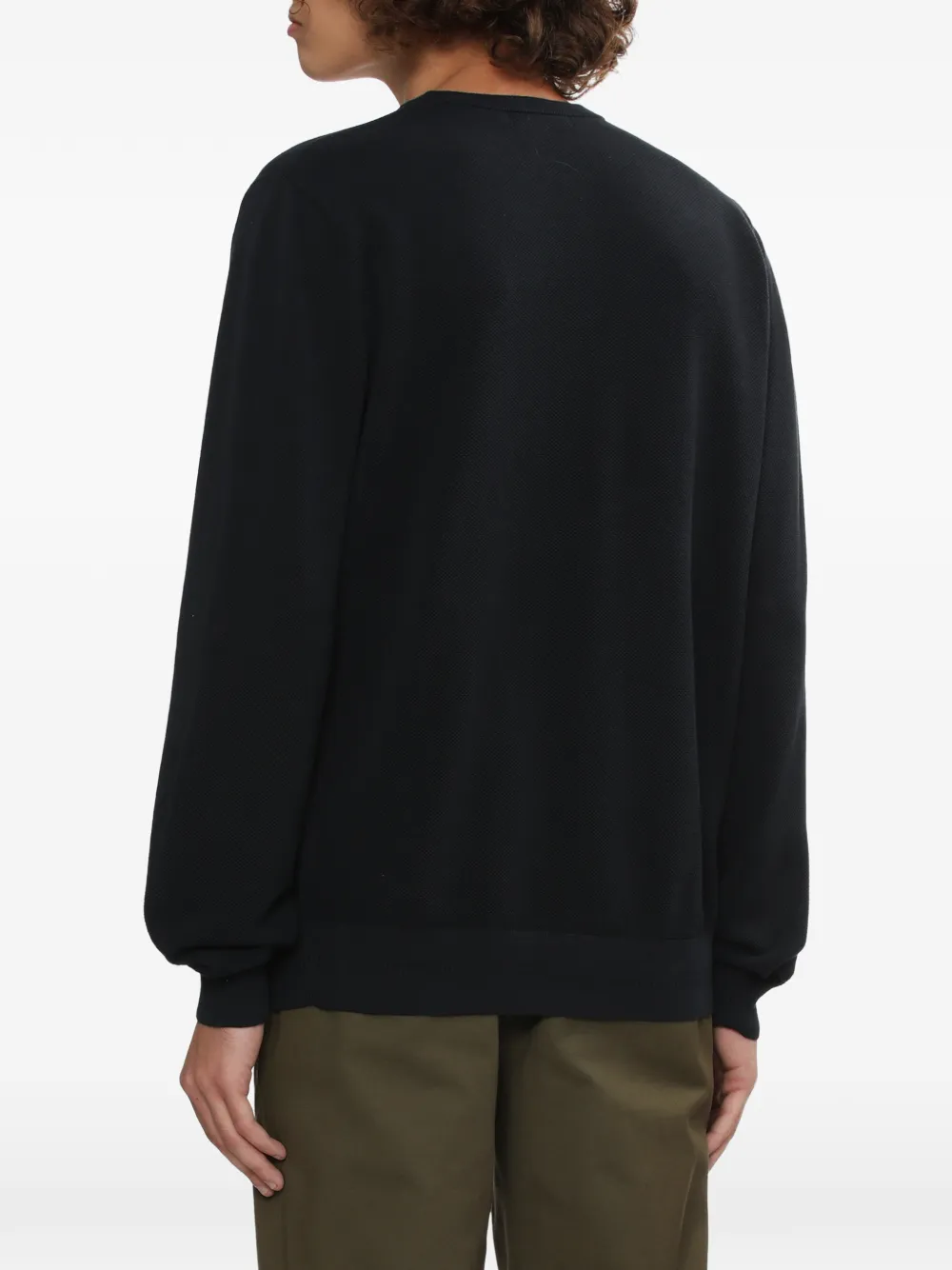 Fred Perry logo crew-neck sweater Blauw