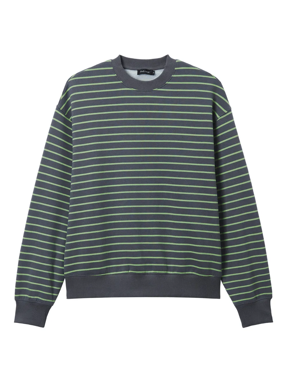 Tout A Coup Crew-neck Striped Sweatshirt In Green