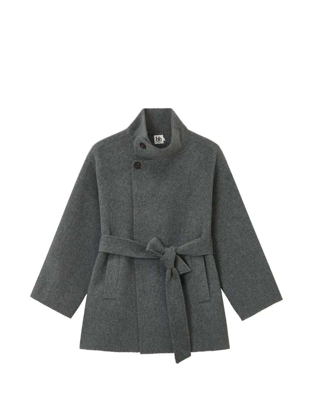 b+ab double-breasted belted coat - Grigio