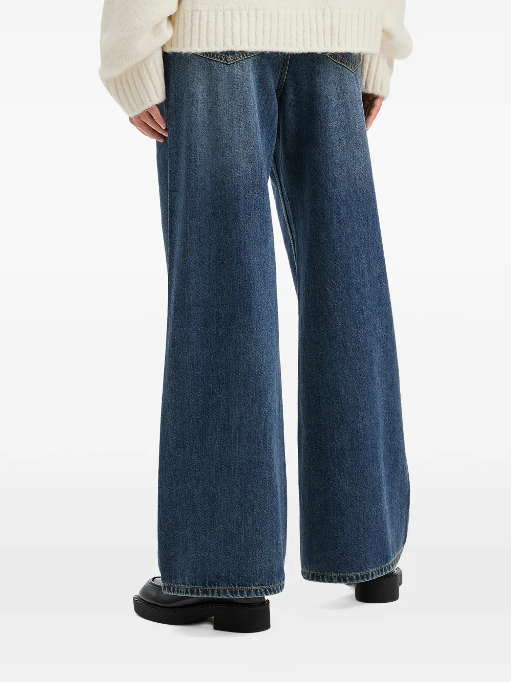 b+ab Jeans met wijde pijpen Blauw