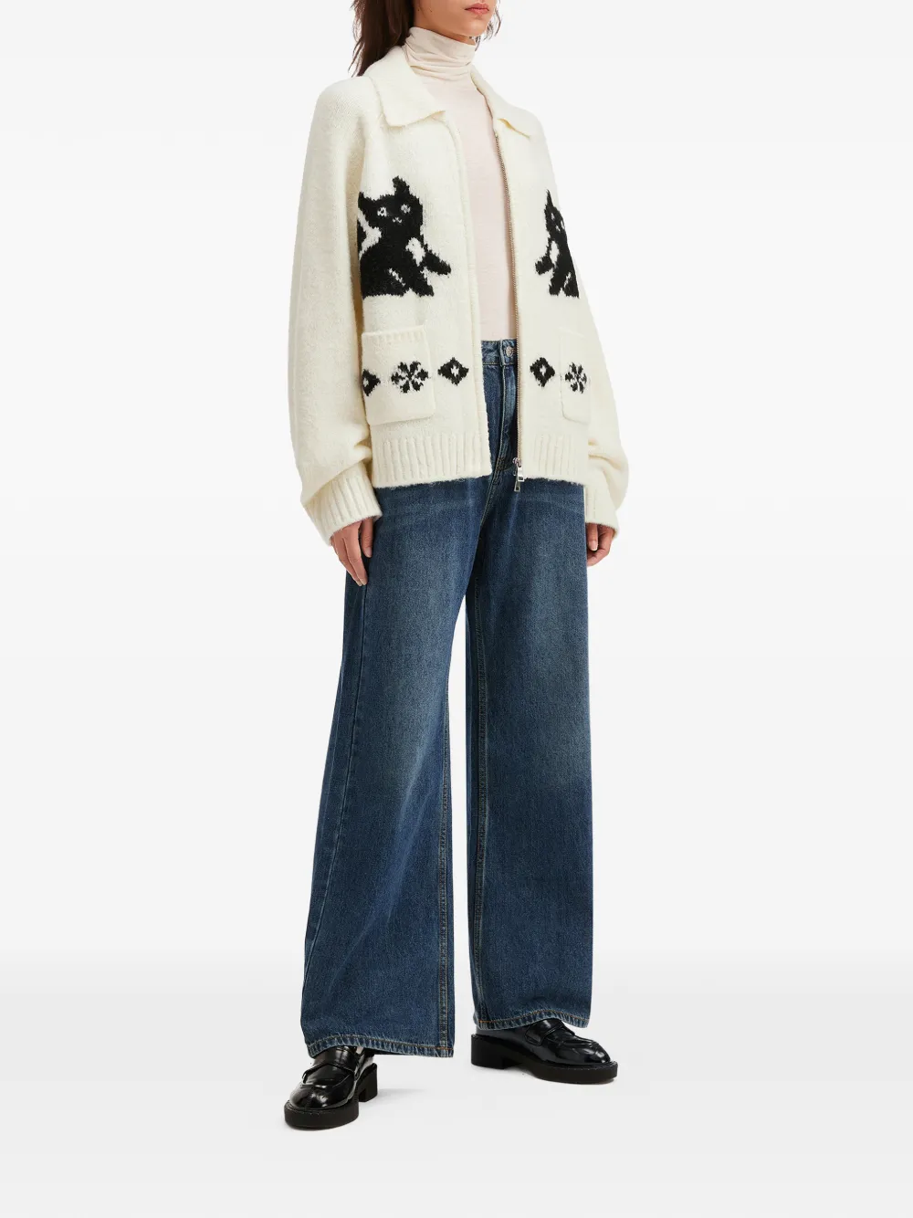 B+ab wide-leg jeans - Blauw