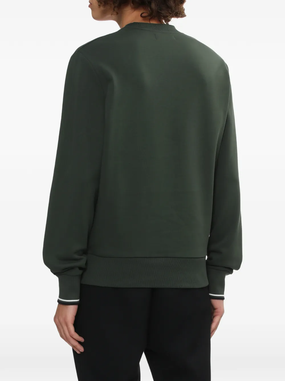 Fred Perry logo-embroidered sweater Groen