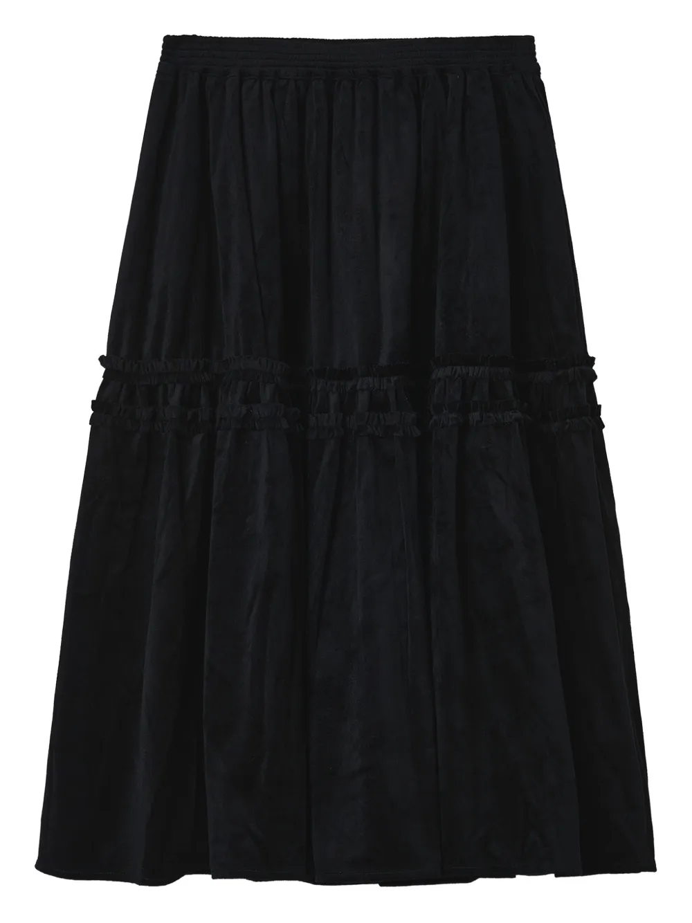 tout a coup ruffled-detail skirt - Nero