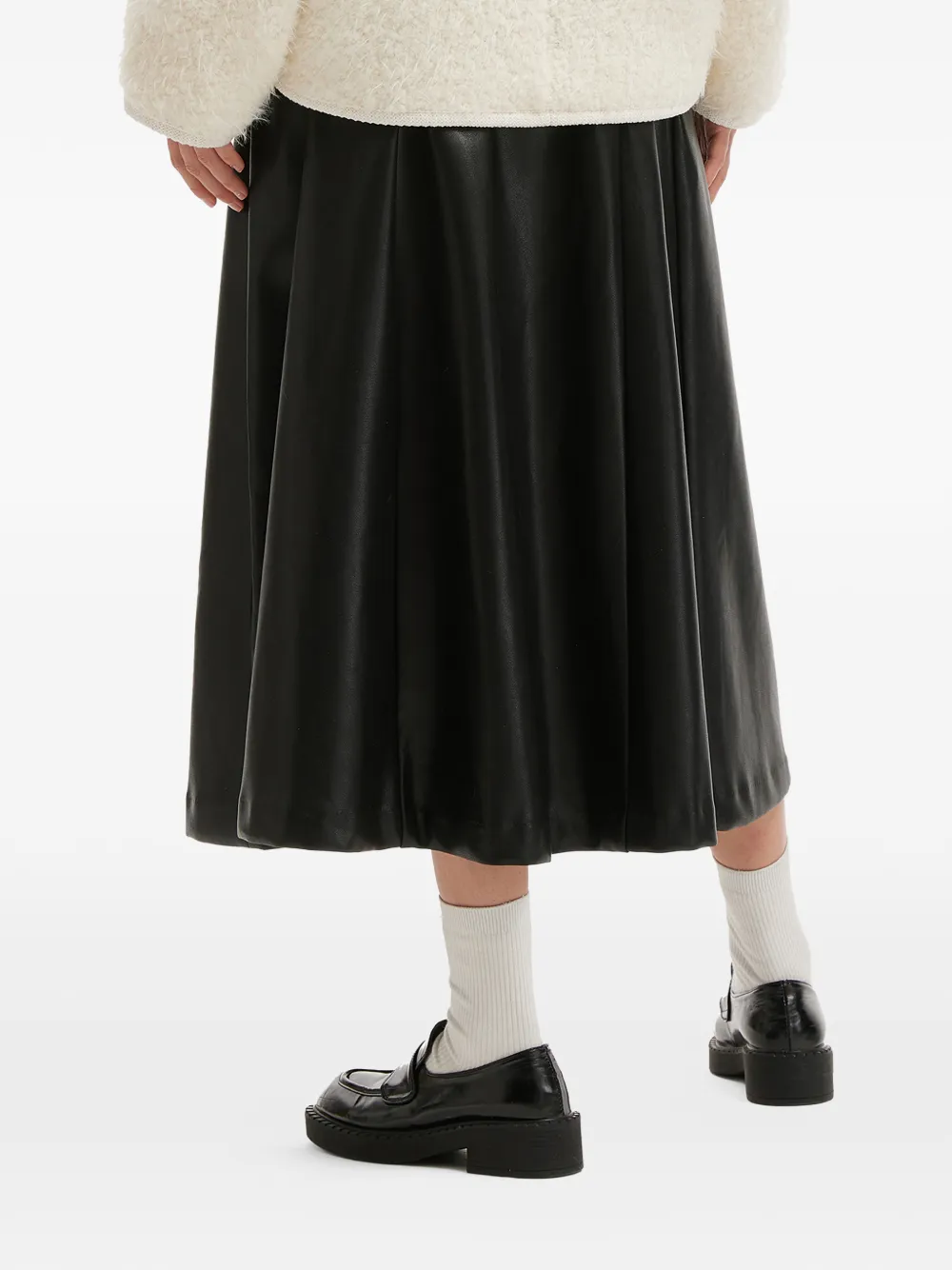 B+ab Pleated Midi Skirt In Black
