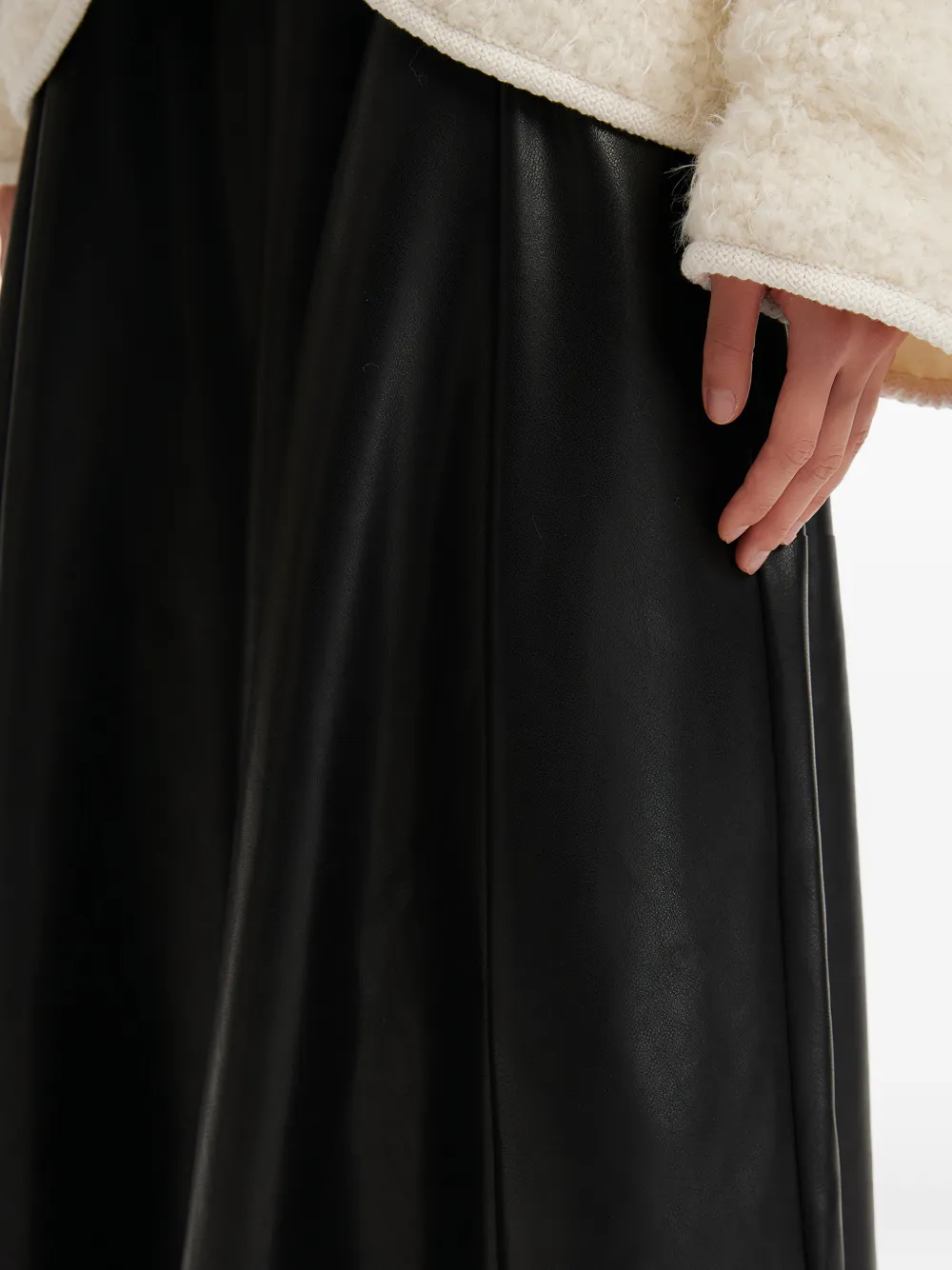 B+ab Pleated Midi Skirt In Black