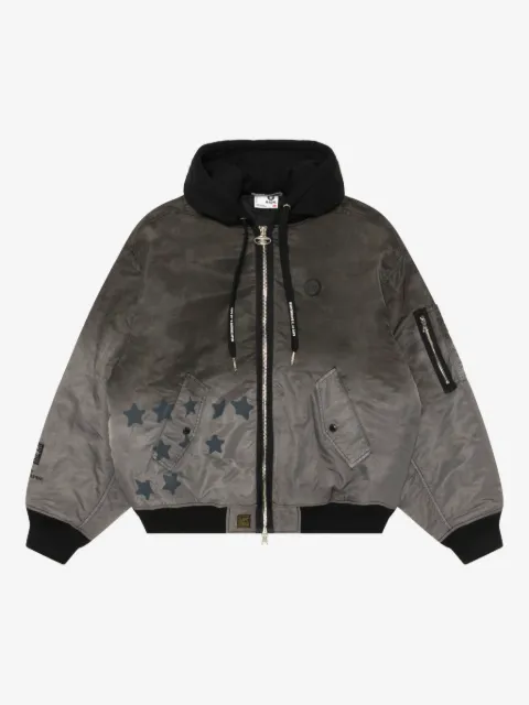 AAPE BY *A BATHING APE® star-motif hooded jacket