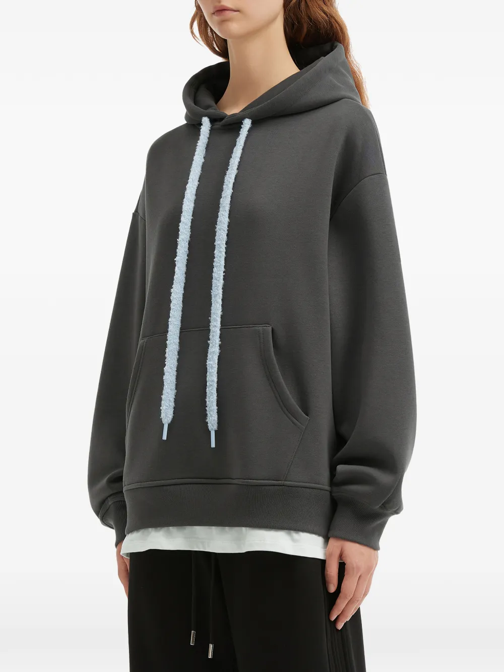 b+ab drawstring pocket hoodie Grijs