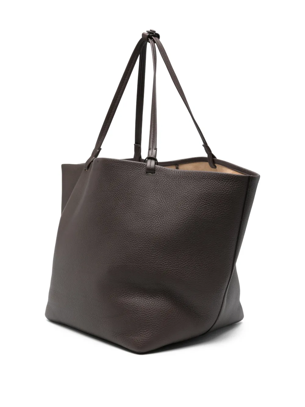 The Row Extra Large Park Textured Tote Bag In Brown