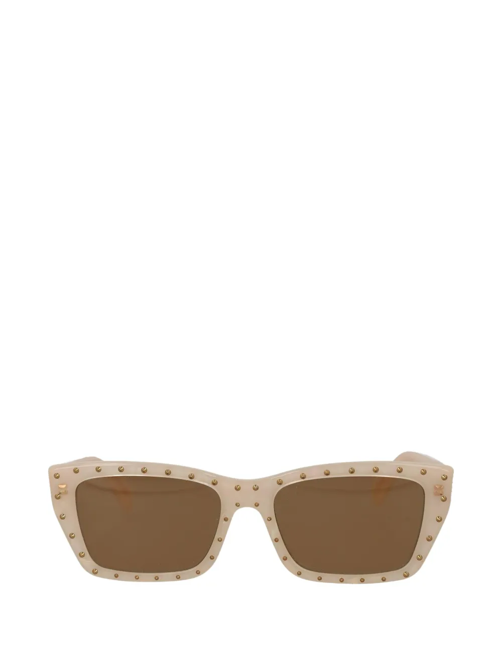 Moschino Pre-Owned studded logo-detailed sunglasses - ニュートラル
