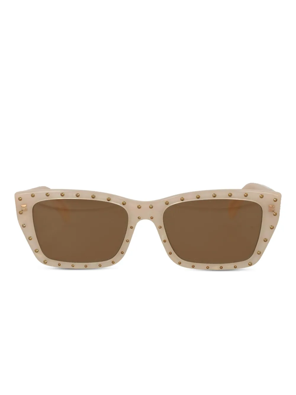 Moschino Pre-Owned studded logo-detailed sunglasses - Toni neutri
