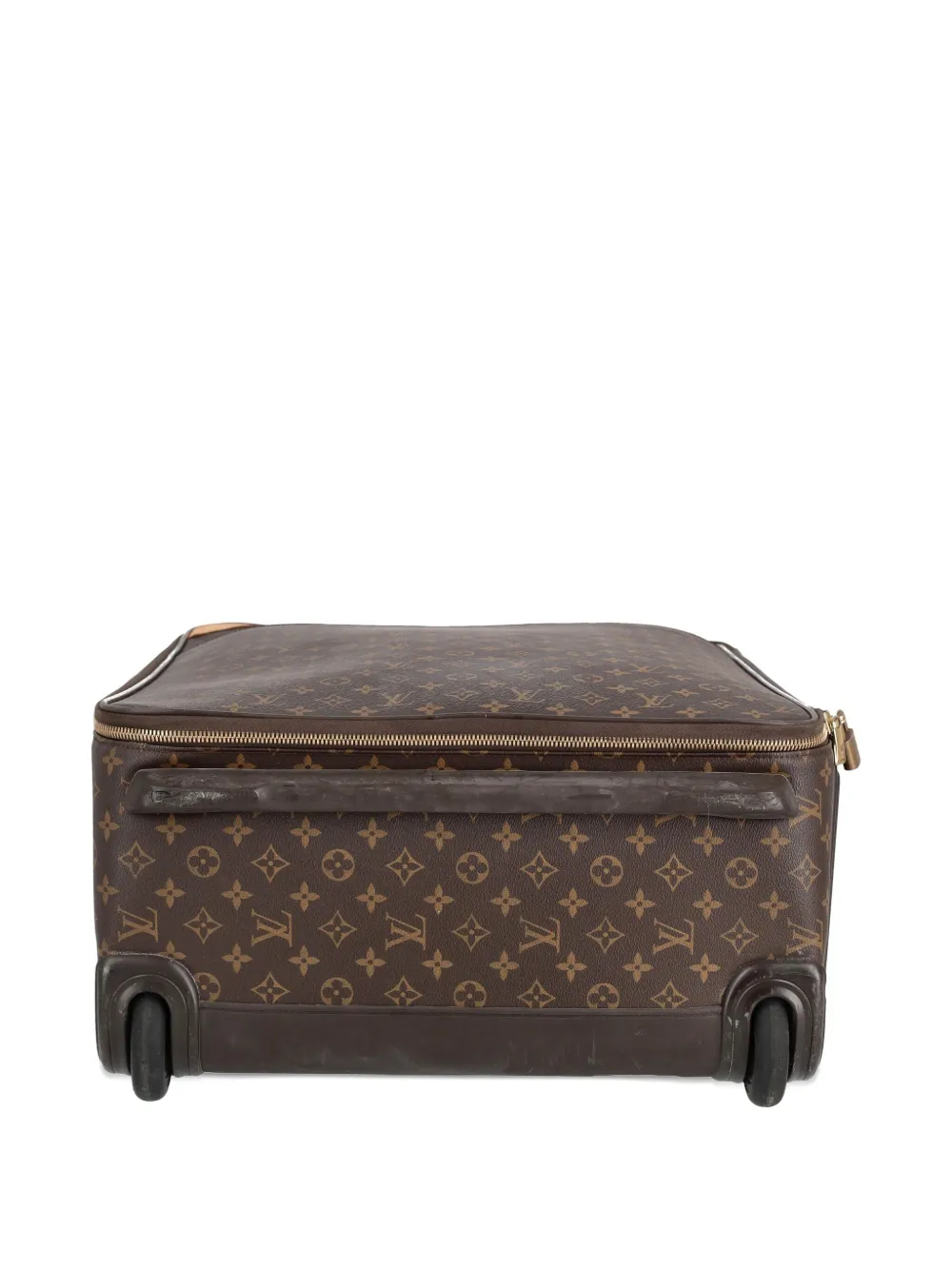 Pre-owned Louis Vuitton Pegasus Monogram-pattern Leather Trolley In Brown