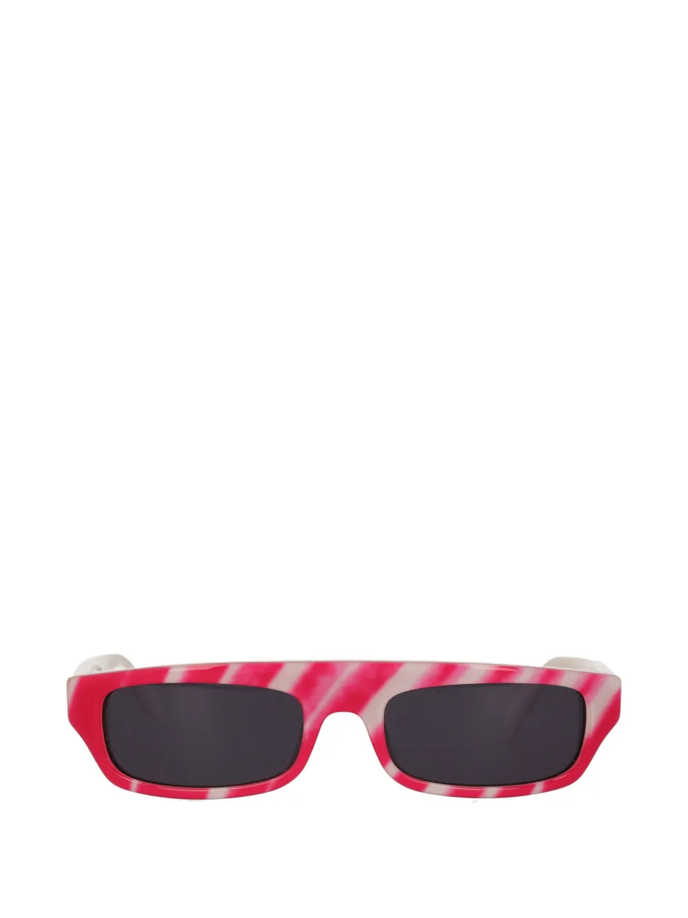 Moschino Pre-Owned logo-detailed rectangle-frame sunglasses - ピンク