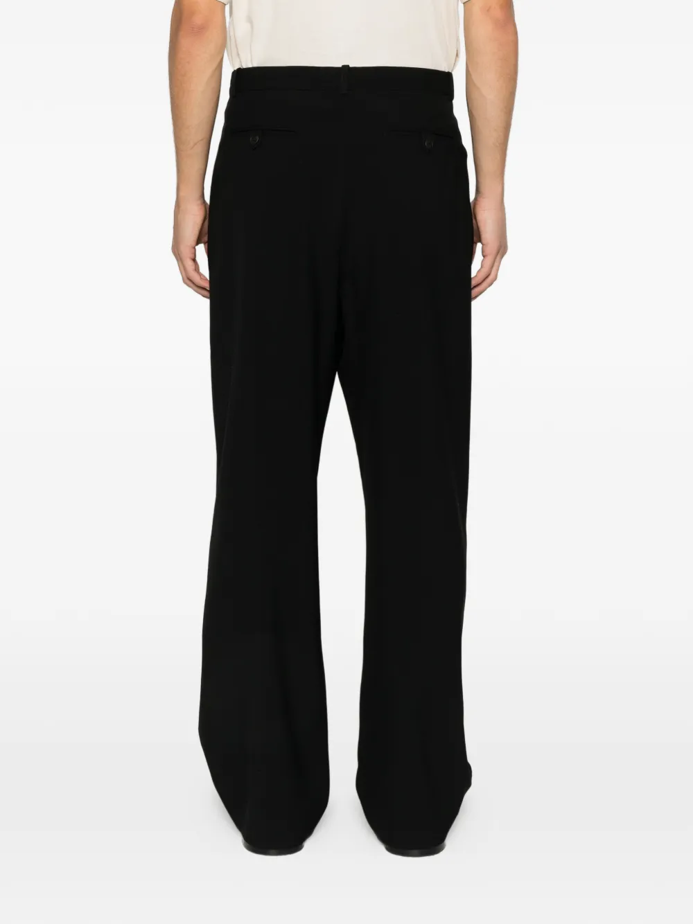 The Row Corley Pleated Trousers In Black