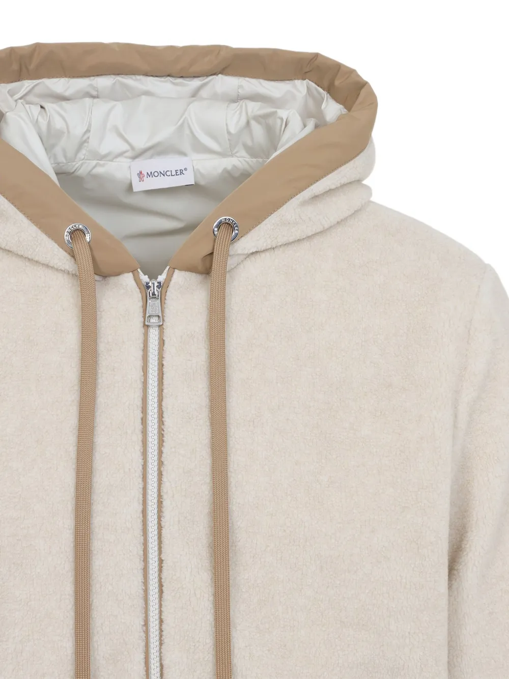 Moncler Teddy jack met capuchon Beige