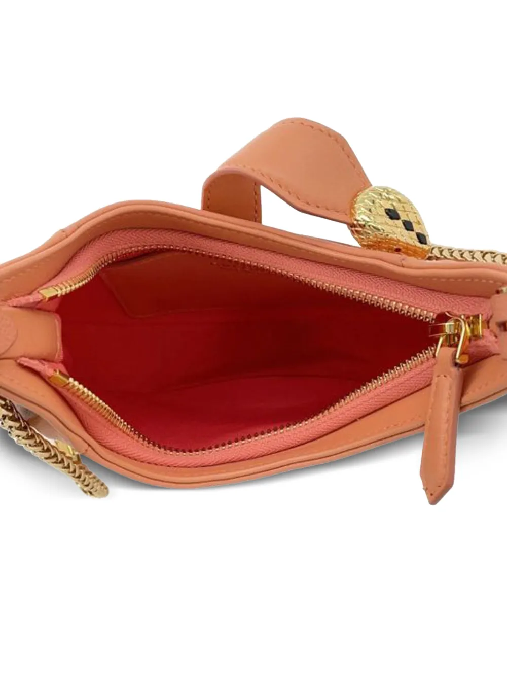 Pre-owned Bvlgari 2010-2025 Small Leather Serpenti Ellipse Satchel In Orange