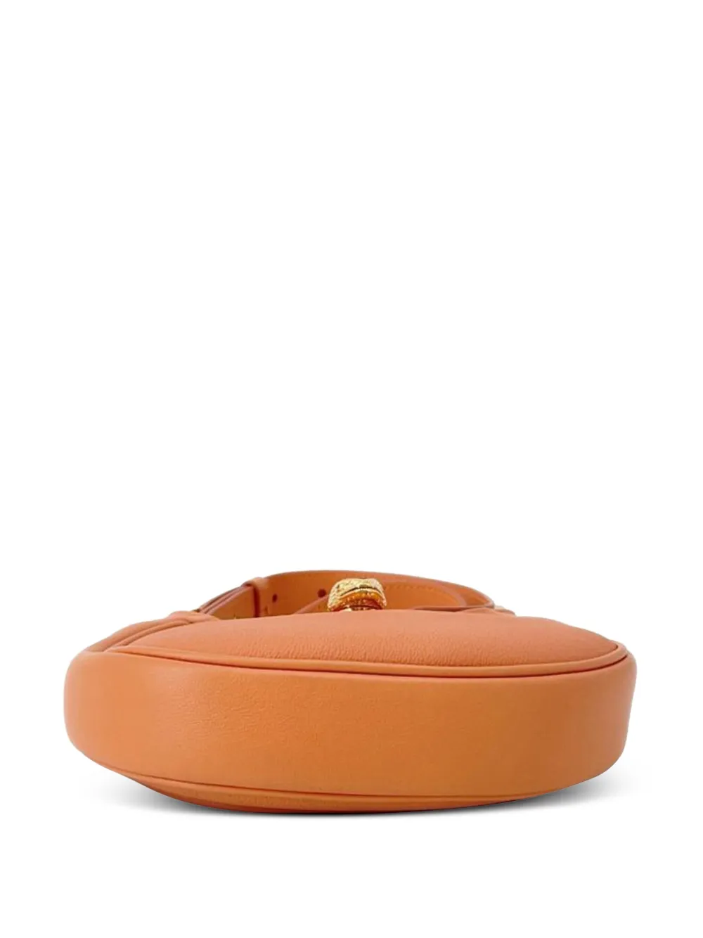 Pre-owned Bvlgari 2010-2025 Small Leather Serpenti Ellipse Satchel In Orange