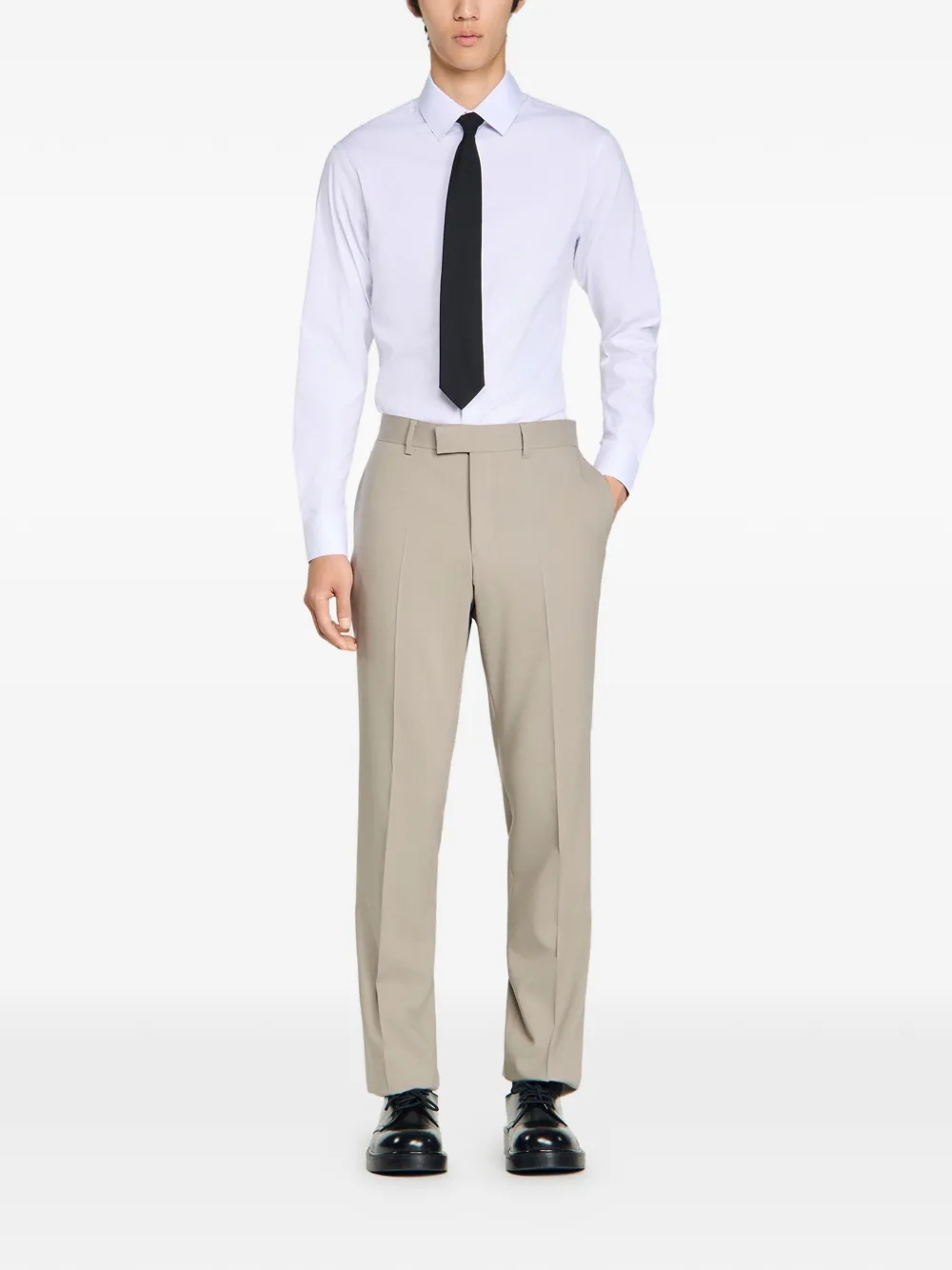  Sandro Pleated Tailored Trousers - Neutrals 