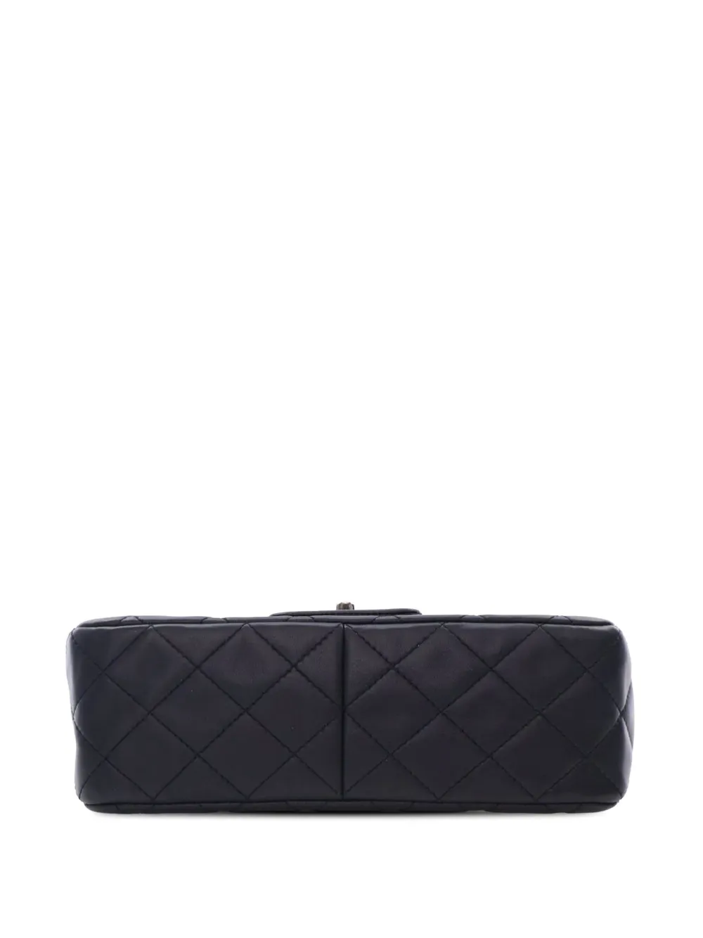 Pre-owned Chanel 2015-2016 Quilted Lambskin Elementary Chic Flap Shoulder Bag In Blue