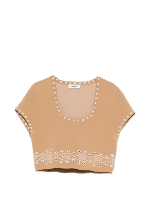 SANDRO t-shirt à coupe crop
