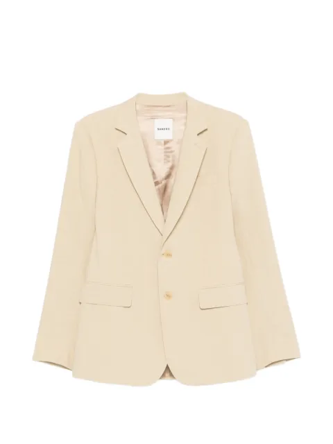SANDRO button linen suit jacket