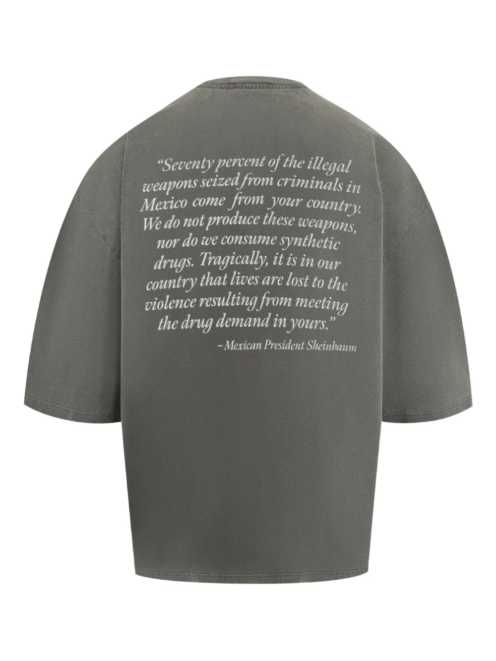 Willy Chavarria Buffalo T-shirt met print - Grijs