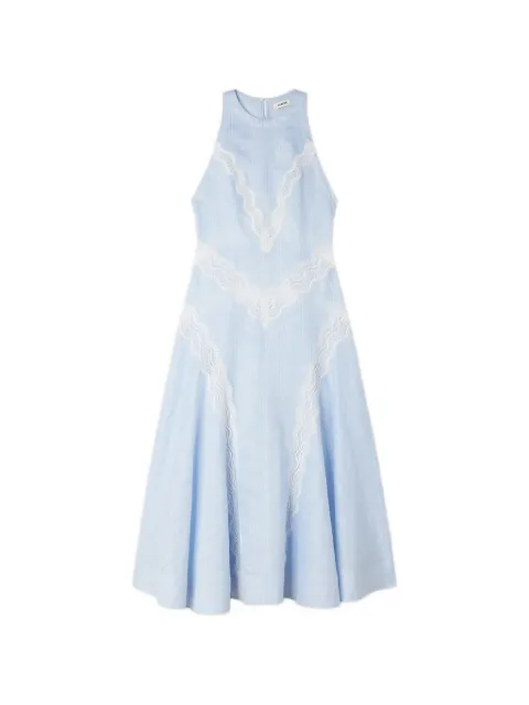 SANDRO robe longue rayée en dentelle