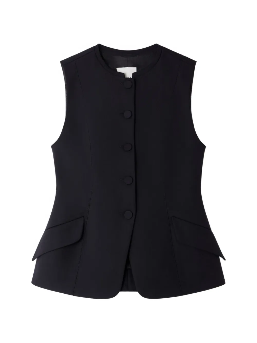 SANDRO buttoned front-pocket gilet - Black