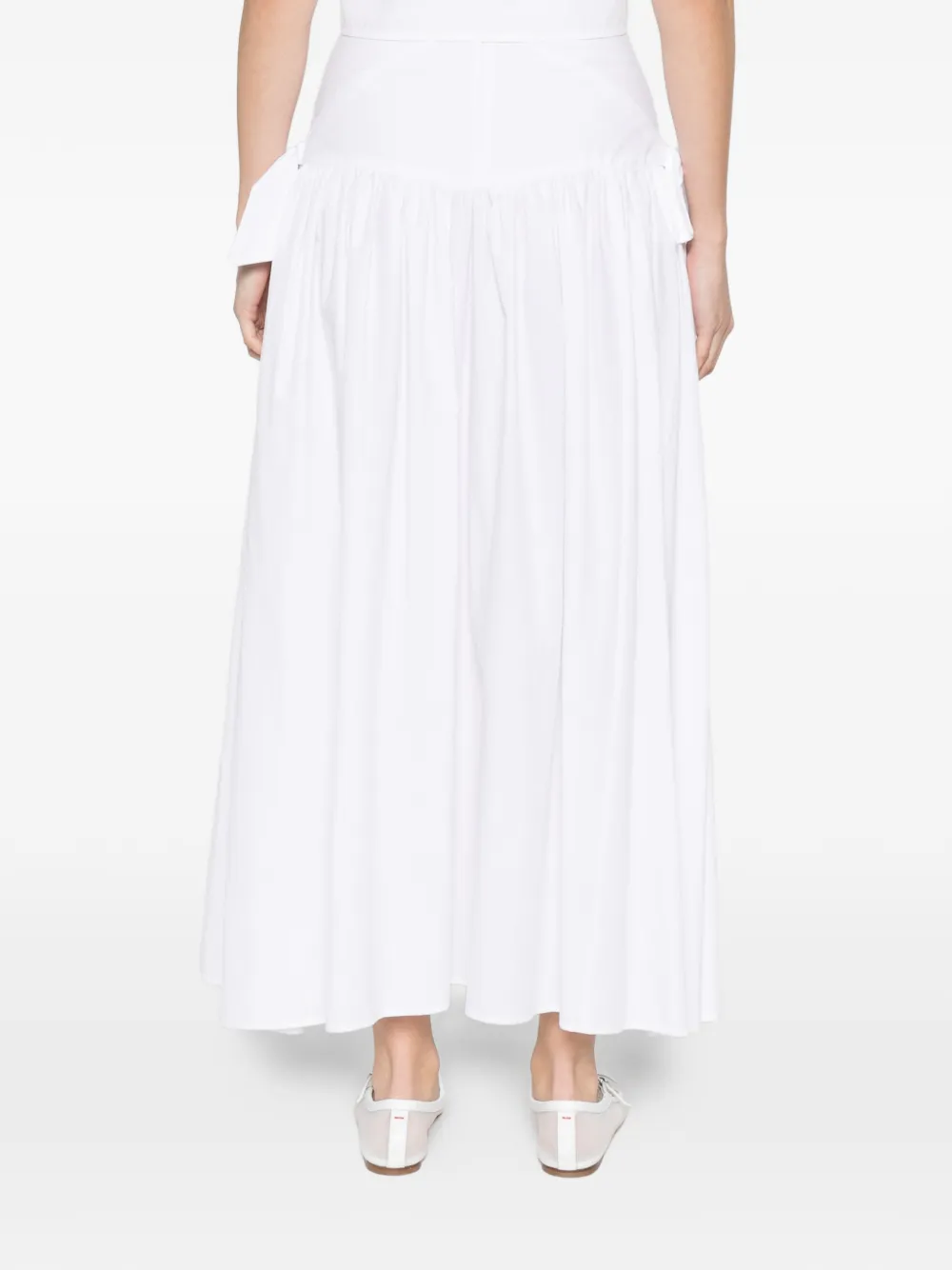 Tie-Detail A-Line Maxi Skirt