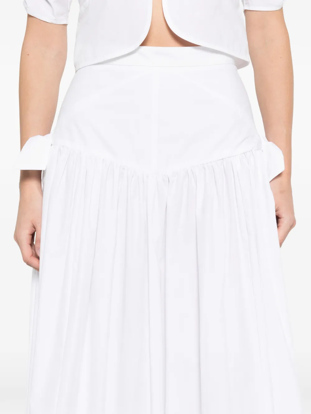 Tie-Detail A-Line Maxi Skirt