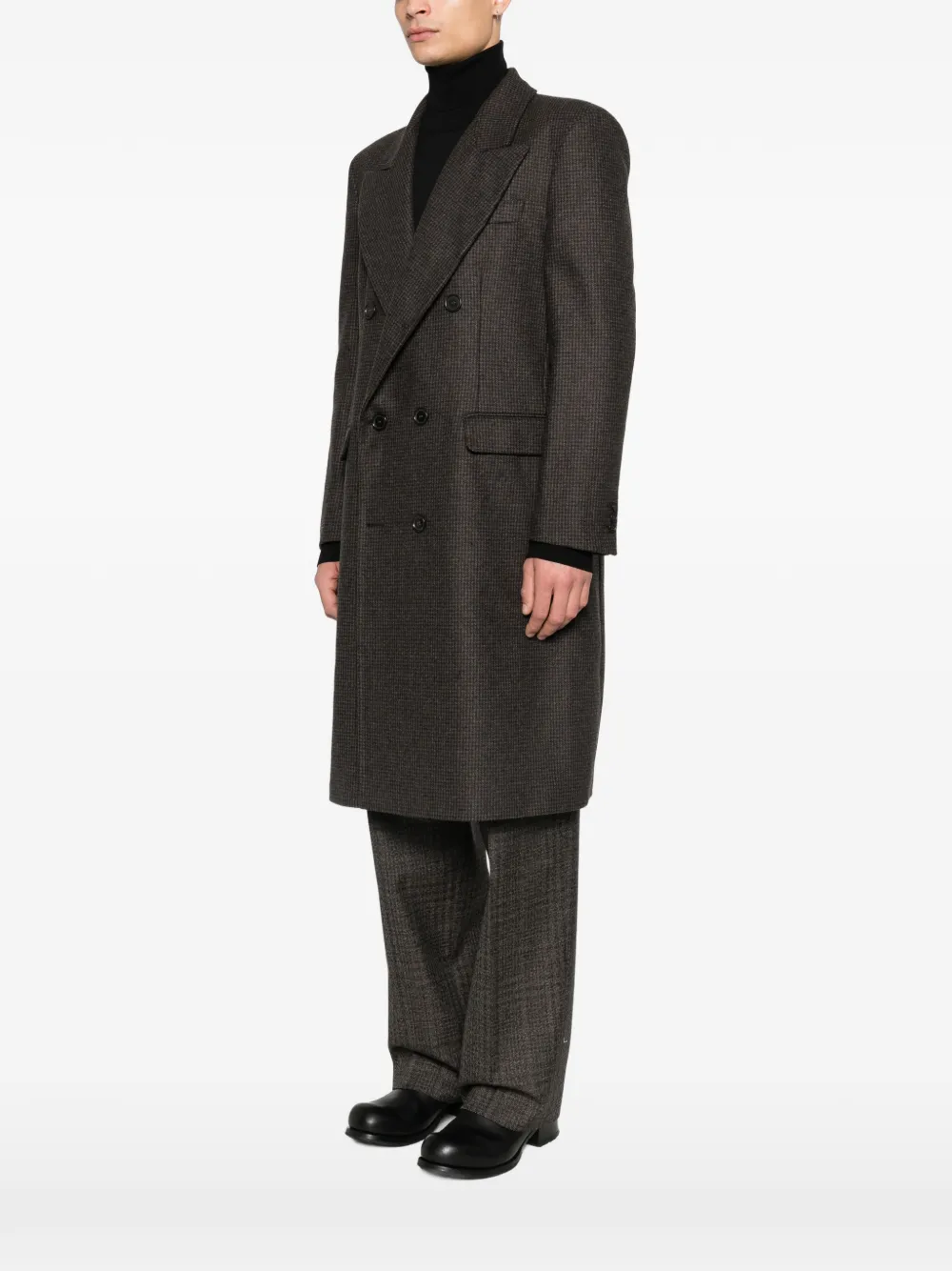  Marsem Double-breasted Coat - Brown 