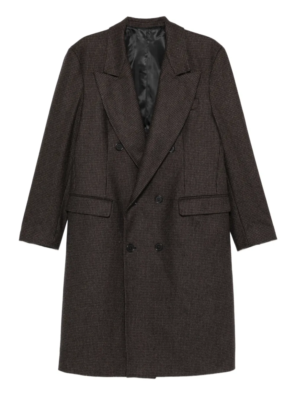 MARSEM double-breasted coat - Marrone