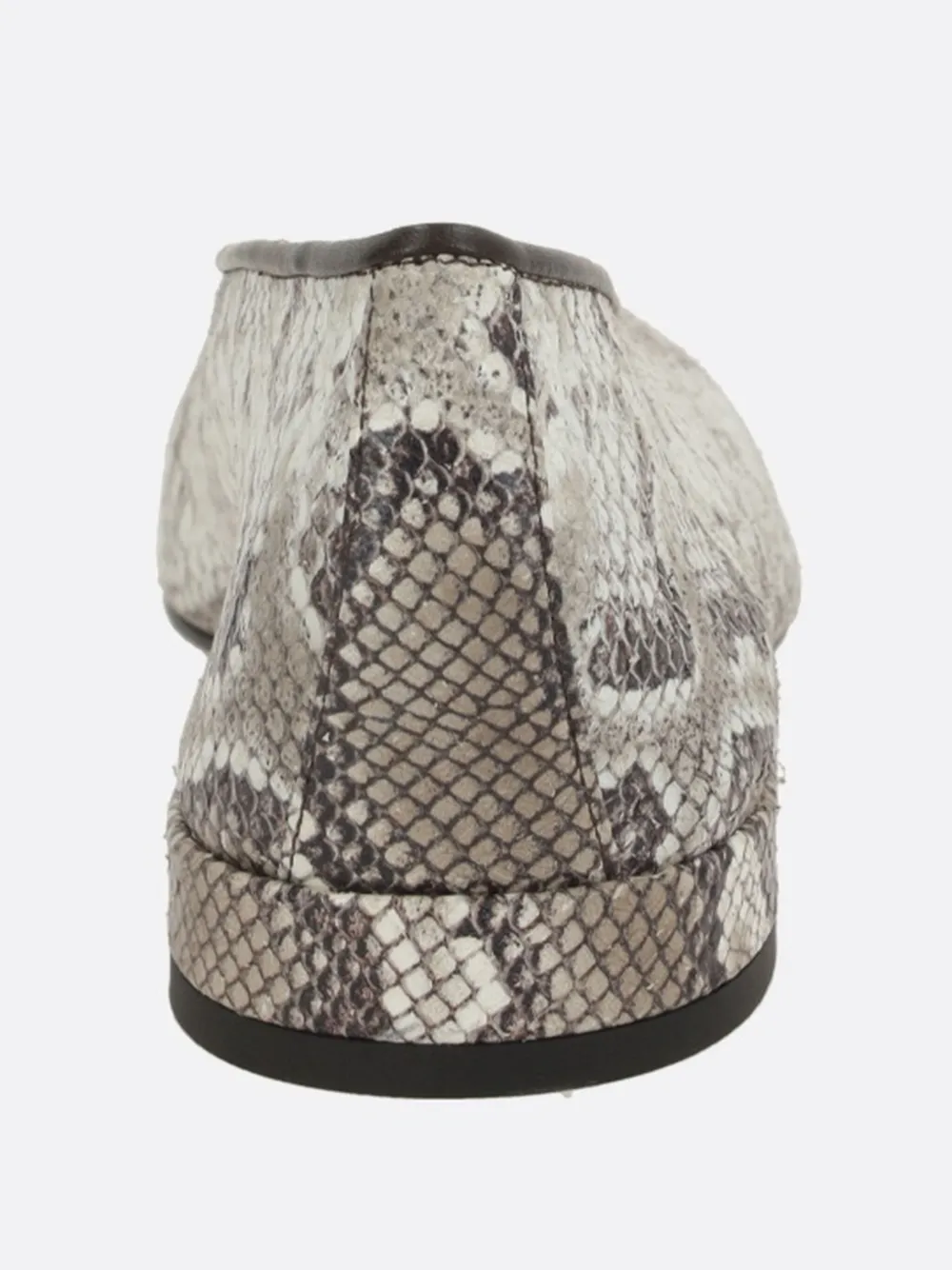 Giorgio Armani Vierkante ballerina's met pythonprint Beige