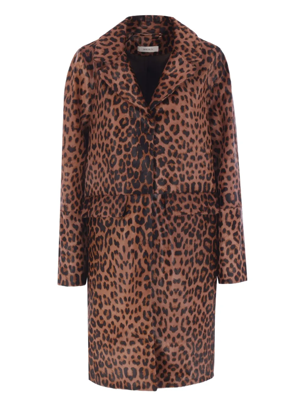 Mine leopard-effect flap pocket coat | Brown | Image 1