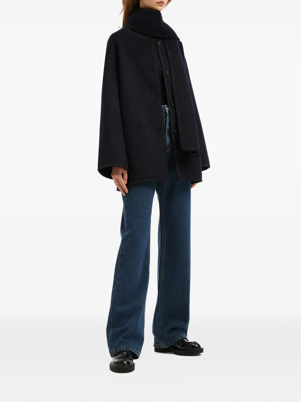 b+ab Giacca crop con sciarpa | Giacche oversize | Image 2