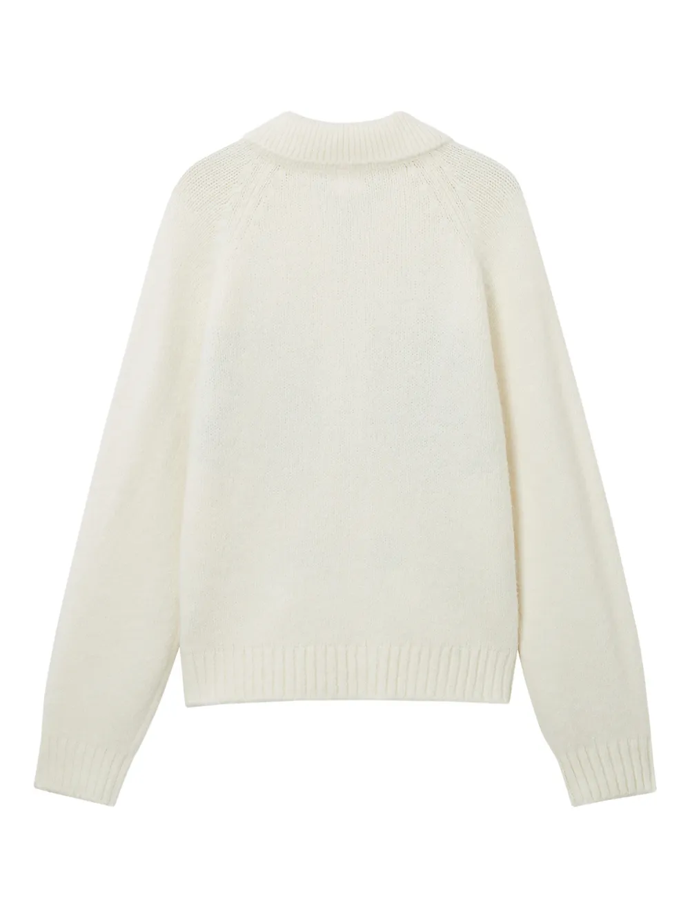 B+ab Zip Cat-pattern Cardigan In White