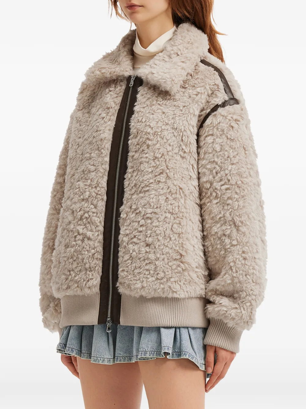 B+ab Zip Jacket In Neutral