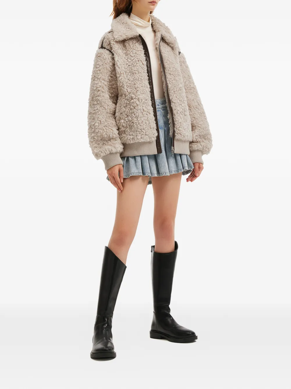 b+ab zip jacket | Faux Fur & Shearling Jackets | Image 2