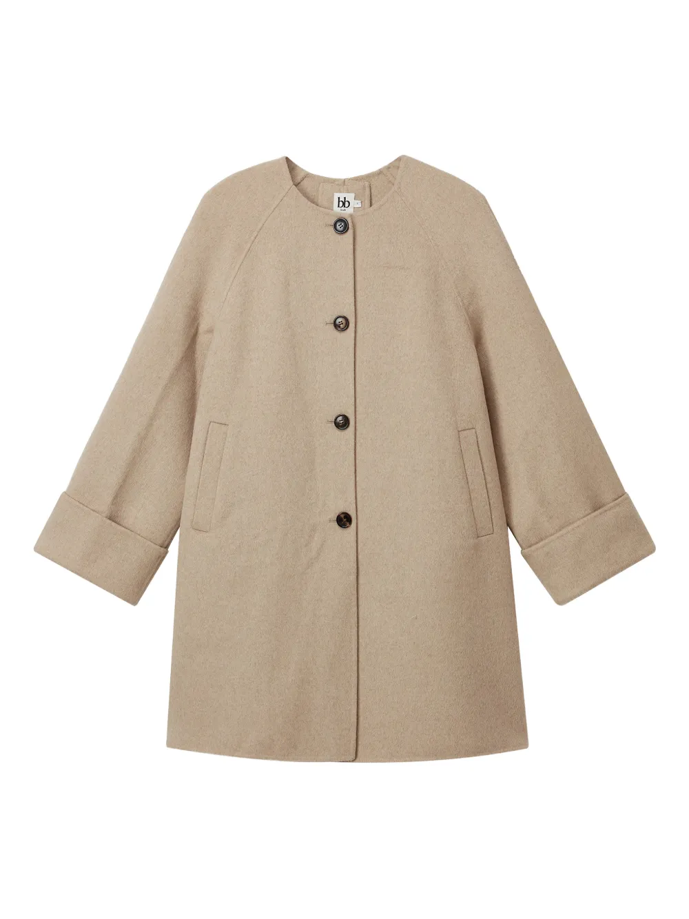 b+ab button scarf coat - Toni neutri
