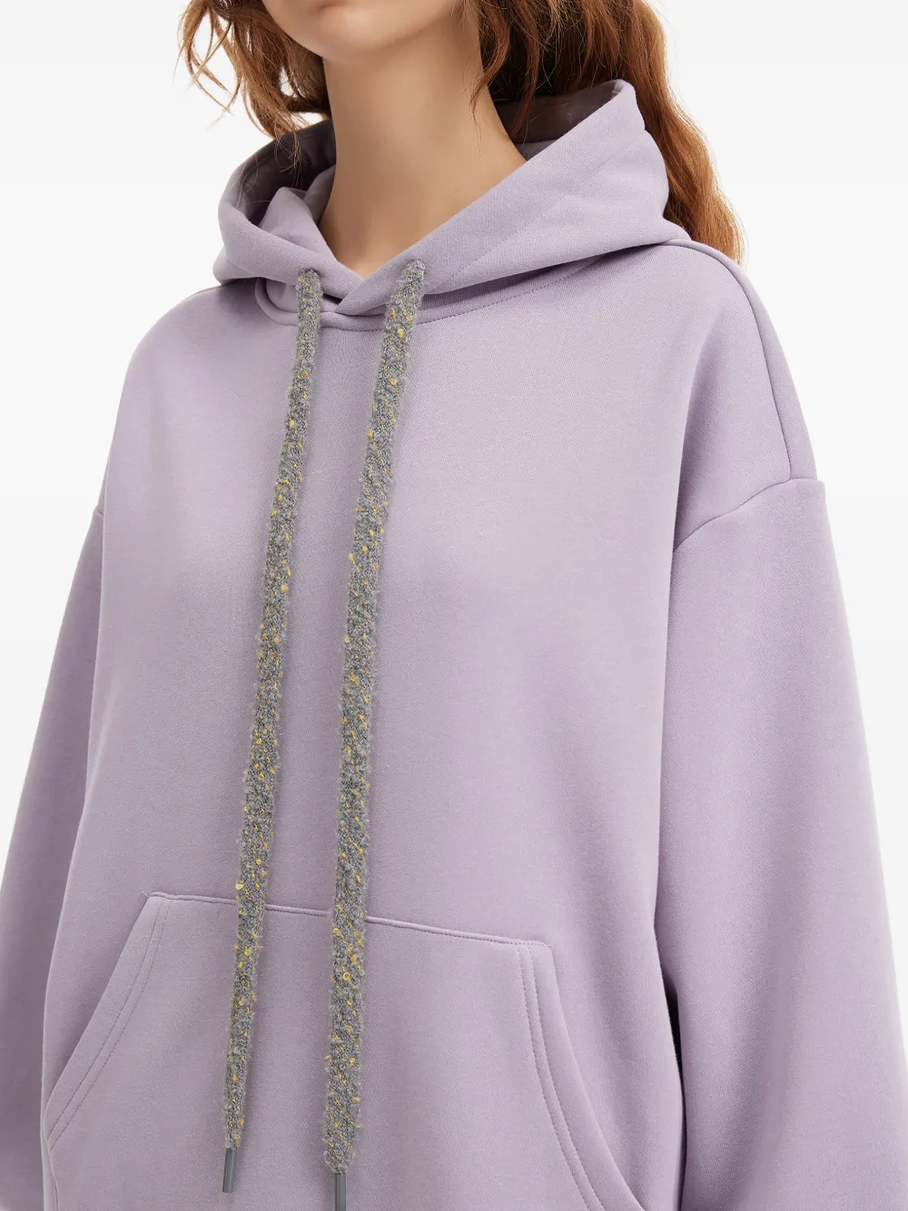 B+ab Drawstring Pocket Hoodie In Purple