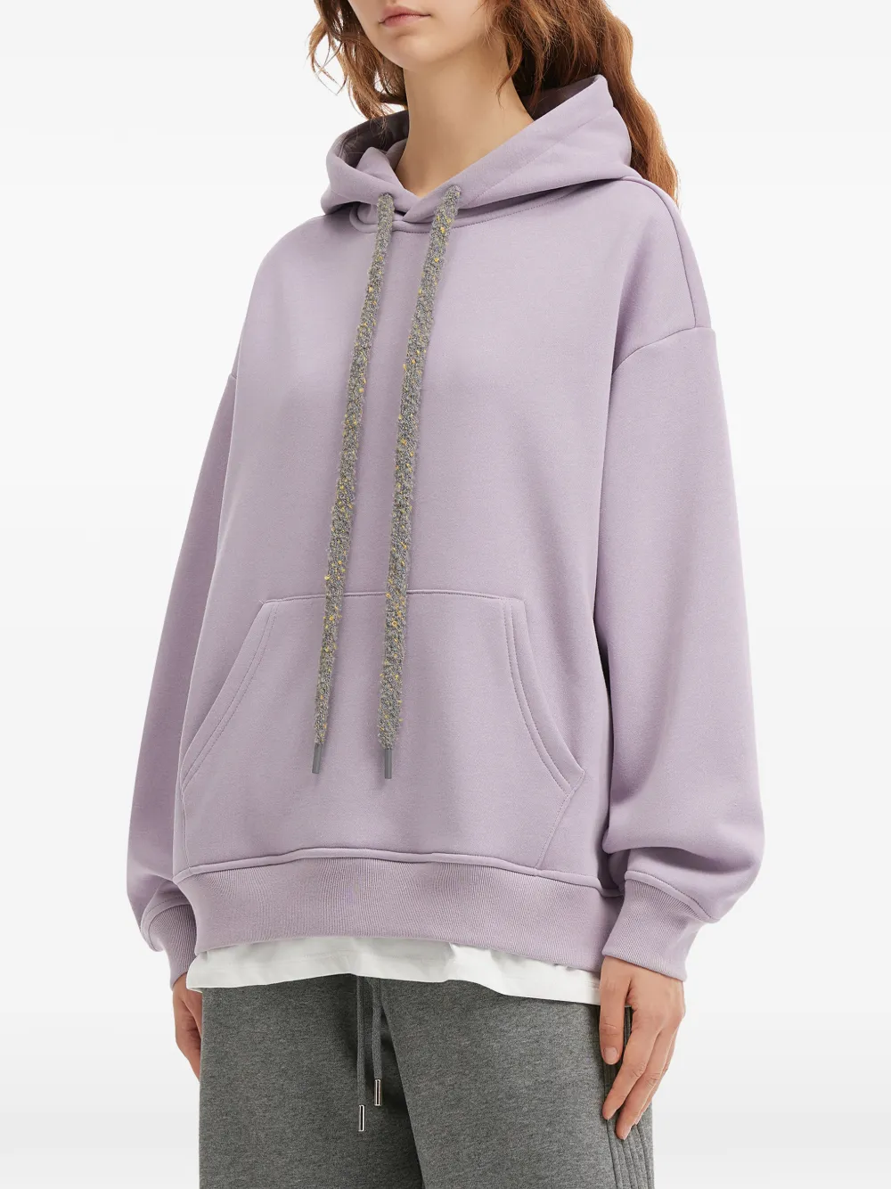 B+ab Drawstring Pocket Hoodie In Purple