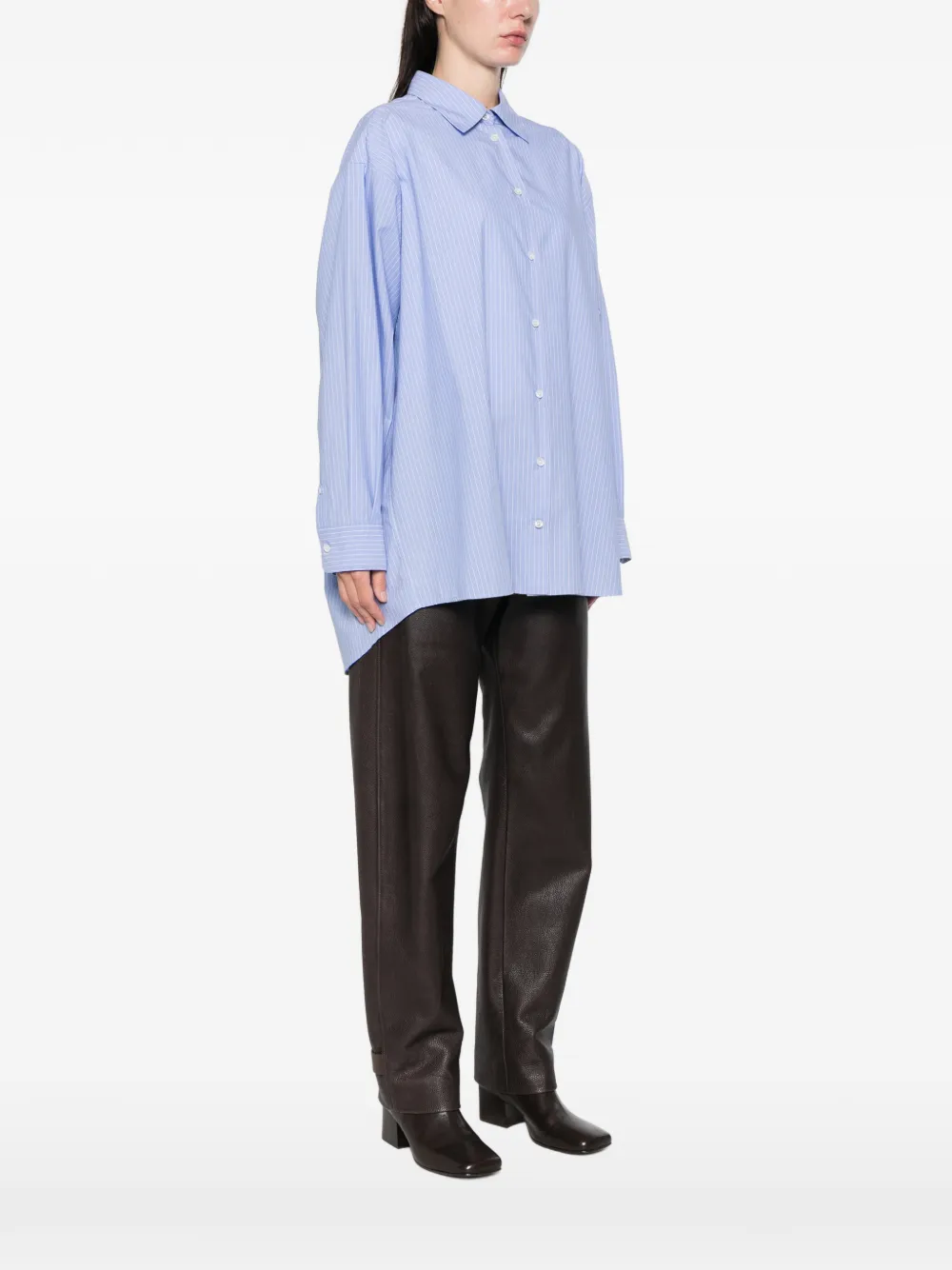 The Row Luka Shirt In Blue