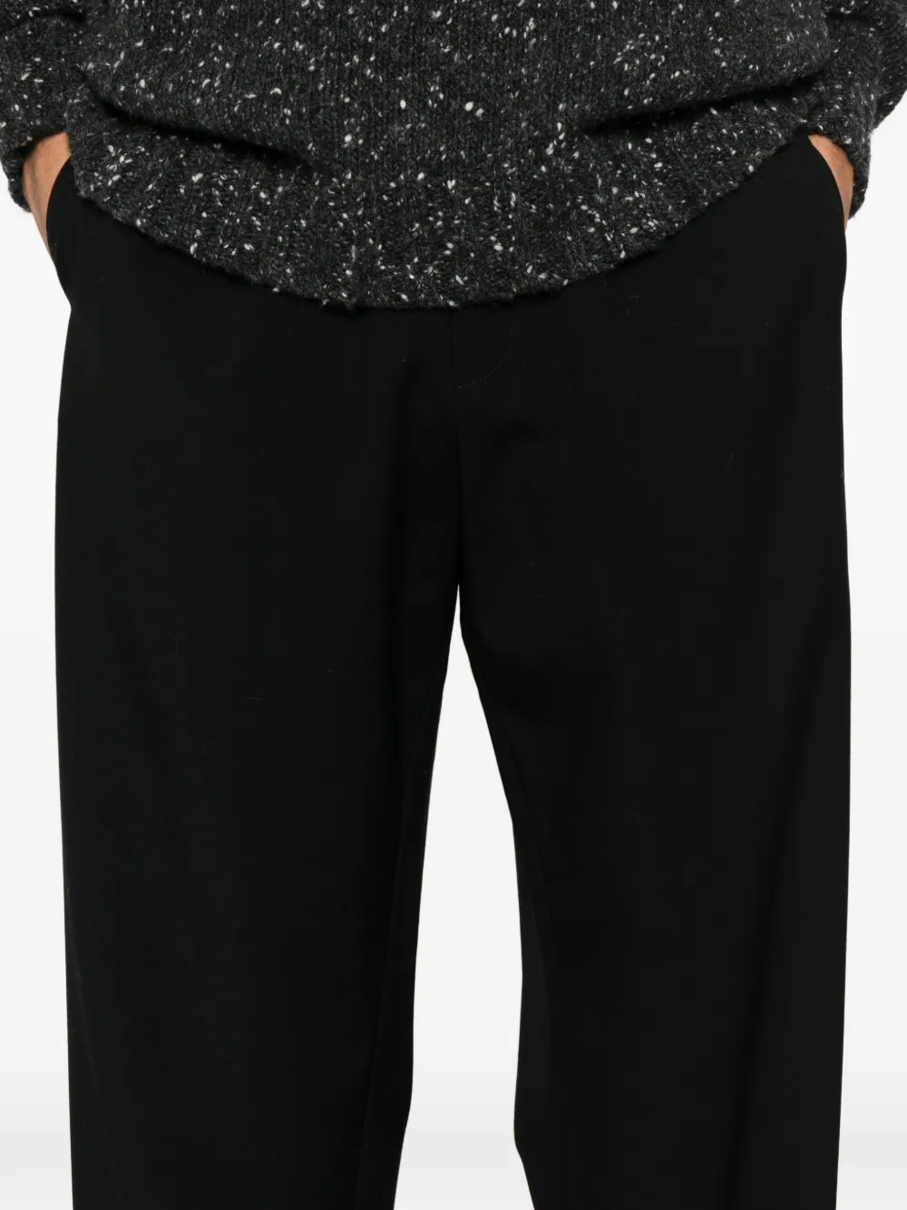 The Row Ari elasticated trousers Zwart