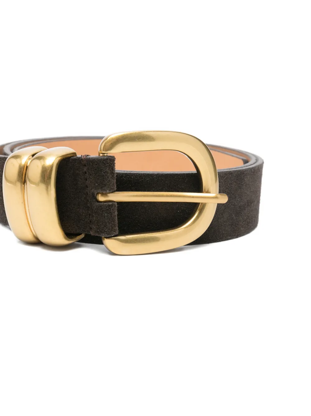 By Malene Birger Zoira Suede-buckle Belt In Brown